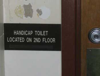 Handicap toilet