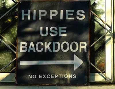 Hippies use backdoor